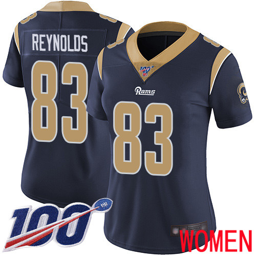 Los Angeles Rams Limited Navy Blue Women Josh Reynolds Home Jersey NFL Football #83 100th Season Vapor Untouchable->los angeles rams->NFL Jersey